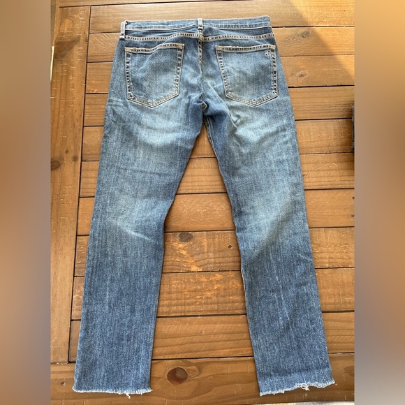 COPY - rag & bone Dre Capri medium wash distressed jeans size 25 - Picture 2 of 8